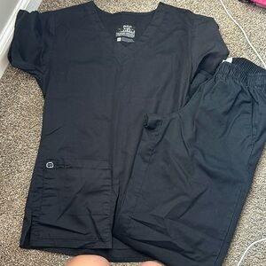 wonder work scrub set black